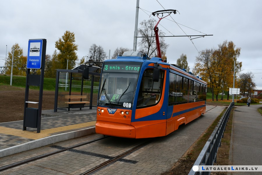 Atjaunota 3. maršruta tramvaja kustība līdz cietoksnim
