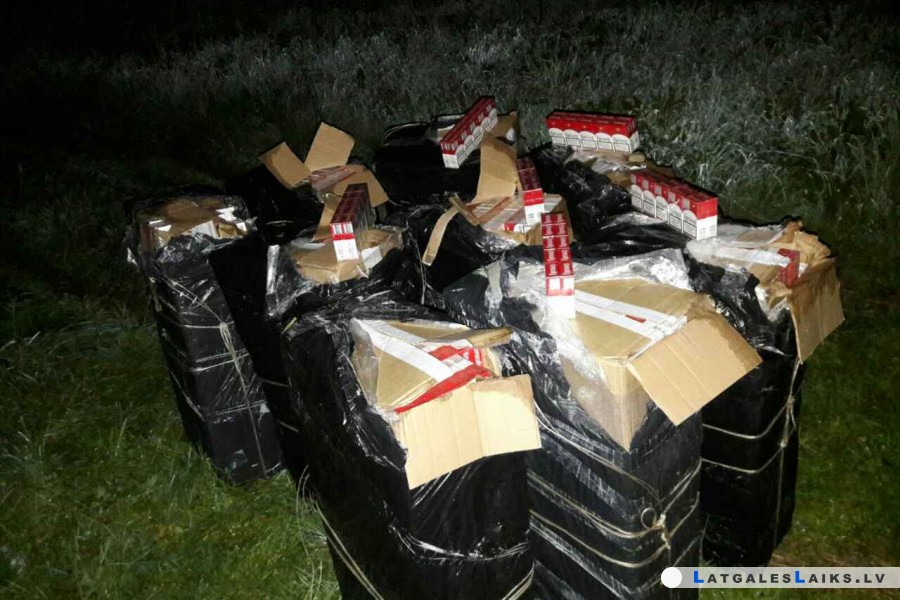 Daugavas krastā izņemts liels daudzums nelegālo cigarešu