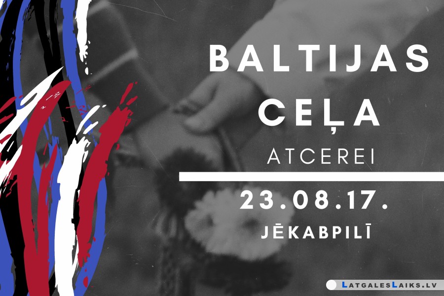 Jēkabpilī dažādos notikumos atcerēsies “Baltijas ceļu”
