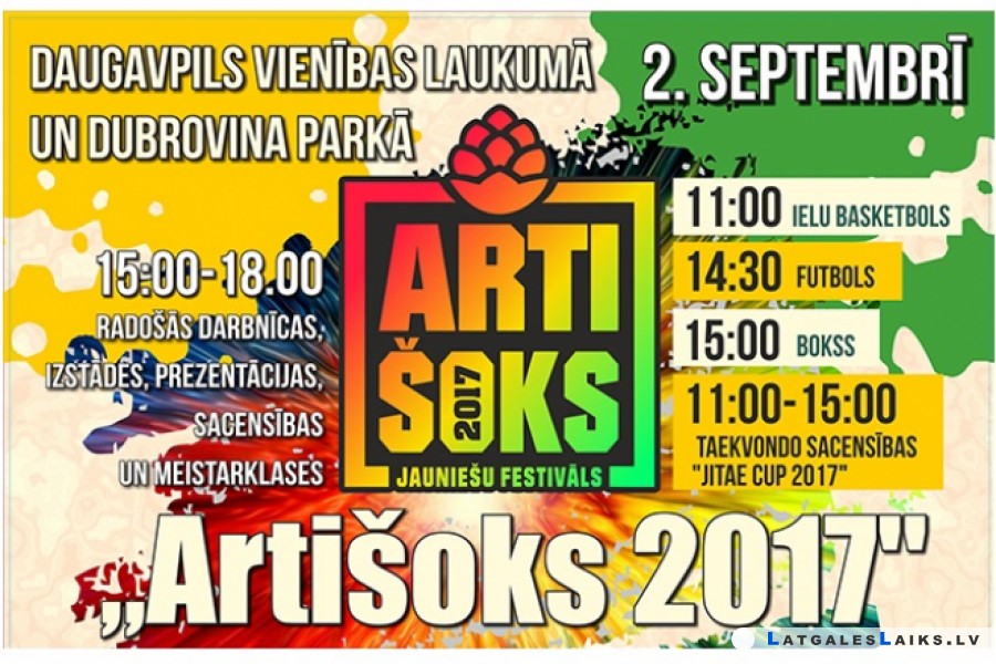 Jauniešu festivāls “Artišoks 2017” – pilna programma