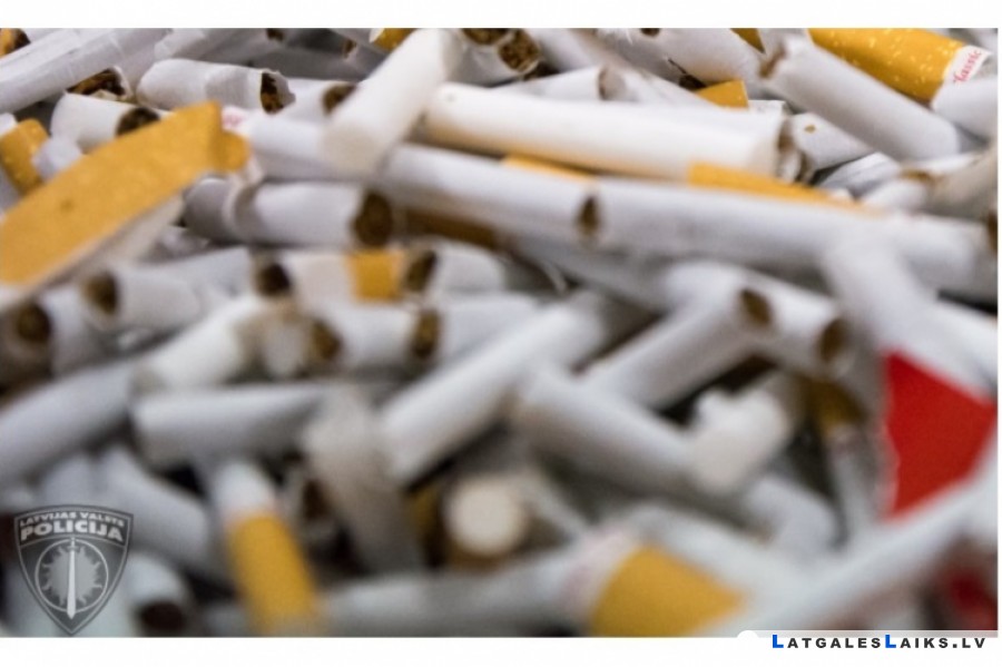 Rēzeknes novadā konfiscē vairāk nekā miljonu nelikumīgu cigarešu