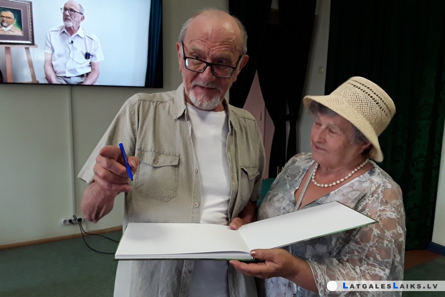 Mākslinieks Pjotrs Hudobčenoks svinēja 75. dzimšanas dienu