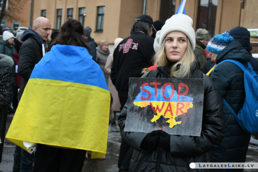Daugavpilī notika pasākums Ukrainas atbalstam