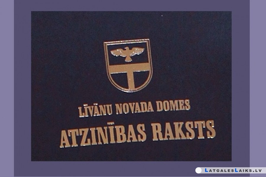 Aicina pieteikt apbalvojumam “Līvānu novada Atzinības raksts”