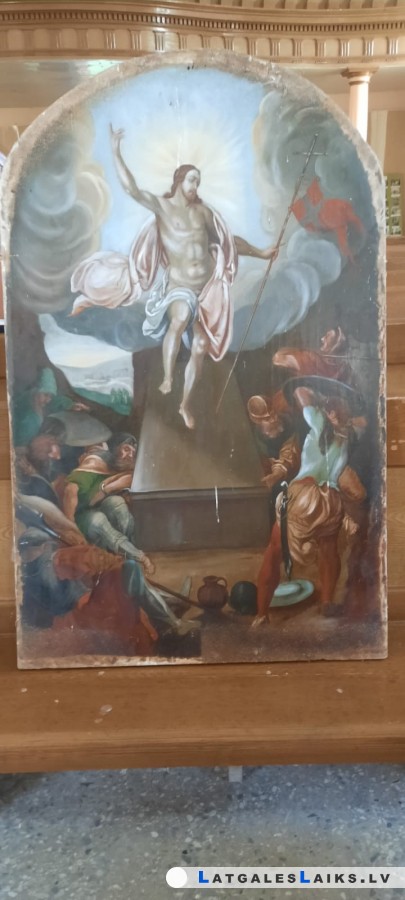 Altārglezna “Kristus augšāmcelšanās” nodota restaurācijai