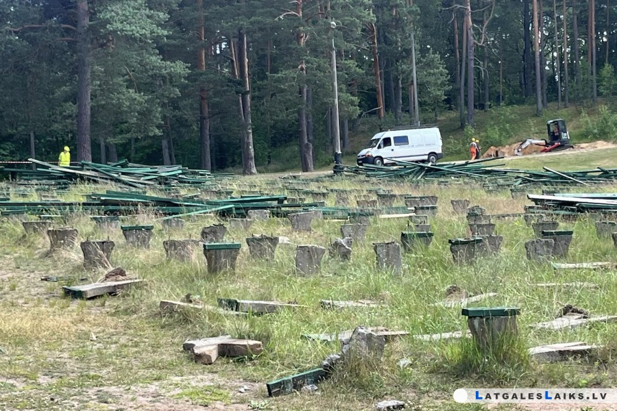 Daugavpilī sākusies Stropu estrādes labiekārtošana