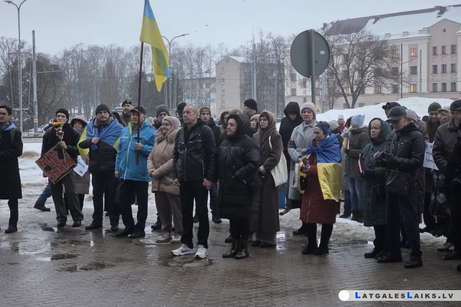 Daugavpilī notika Ukrainas atbalsta akcija
