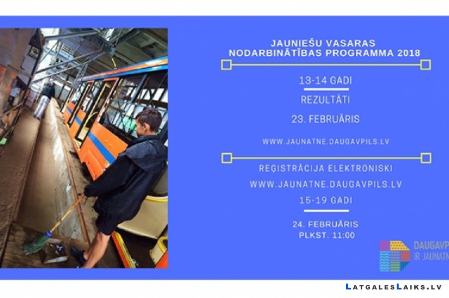 Jau drīz – reģistrācija vasaras nodarbinātības programmā!