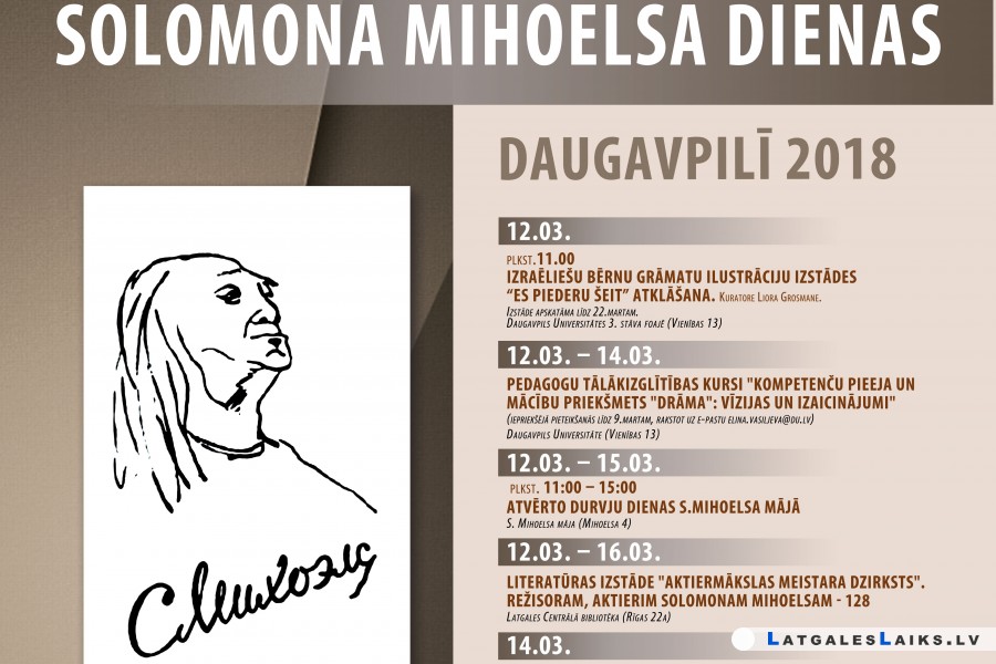 Daugavpilī sāksies Solomona Mihoelsa dienas