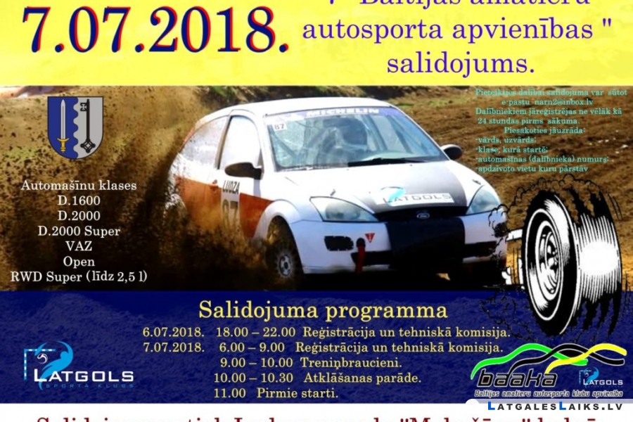 Ludzā notiks 7. Baltijas amatieru autosporta apvienības salidojums