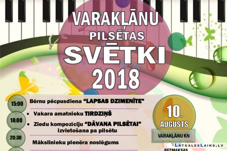 Varakļānu pilī tiek ieskandināta pilsētas deviņdesmitgade