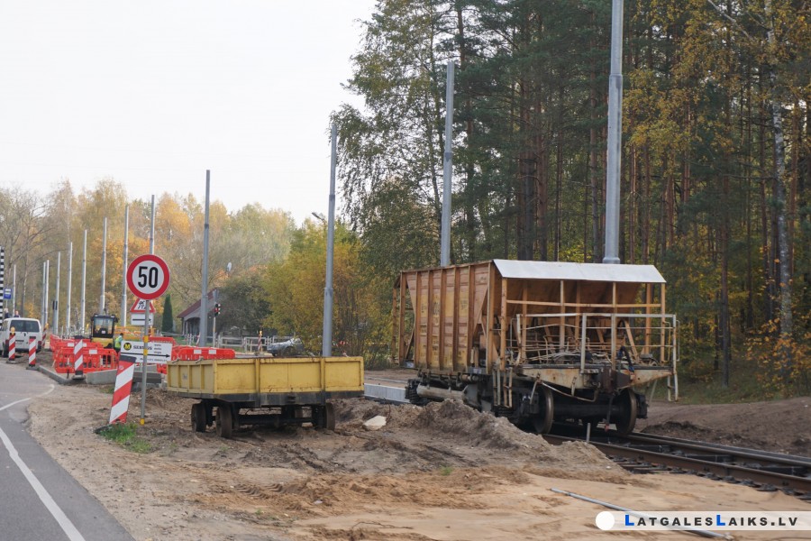 Tramvaja līnijas būvdarbus sola pabeigt šogad