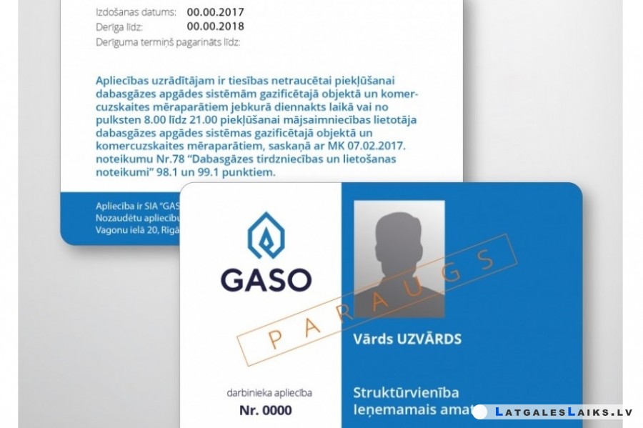 Uzmanību! Viltus AS “Latvijas Gāze” darbinieki!