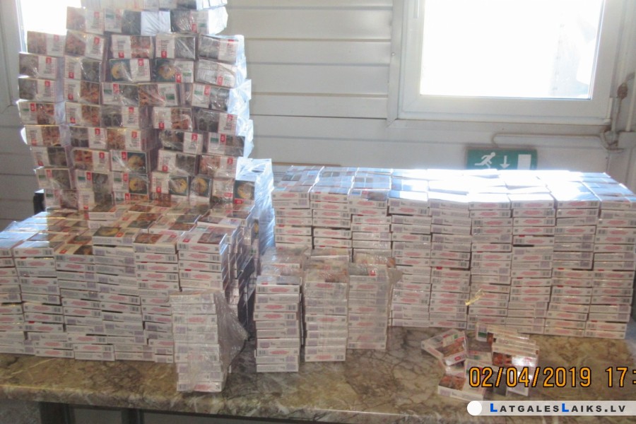 Uz robežas atklāja 6,5 miljonus kontrabandas cigarešu