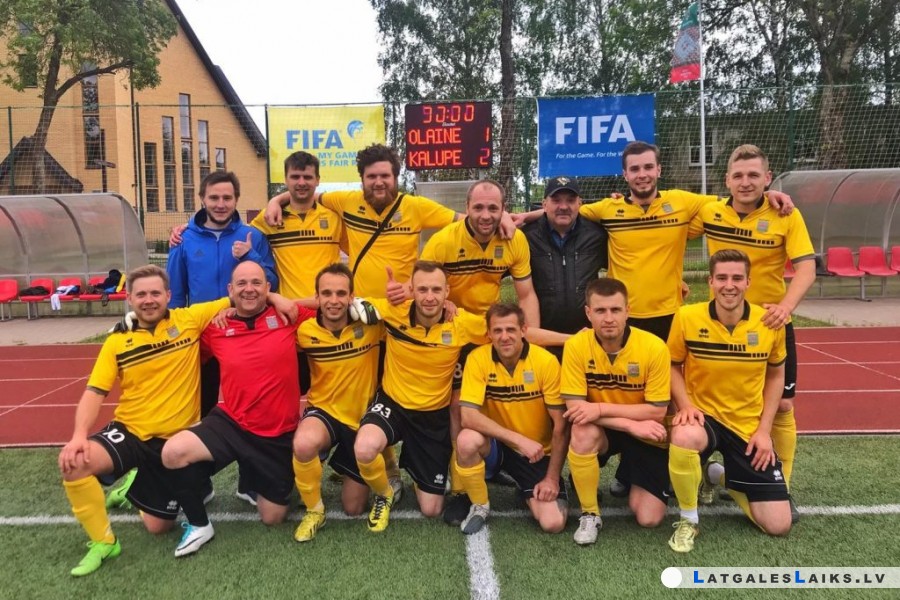 Kalupes futbolistiem uzvara