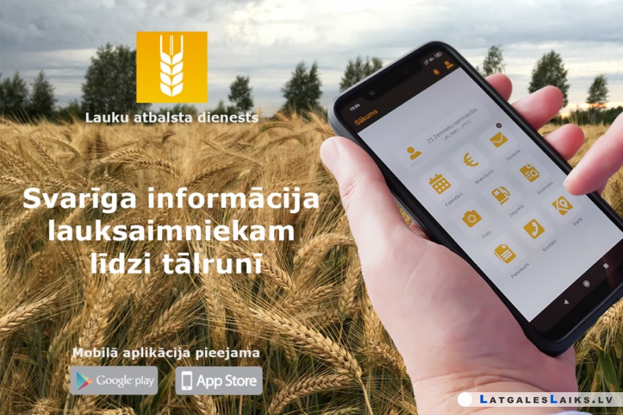 Lauksaimniekiem pieejama mobilā aplikācija