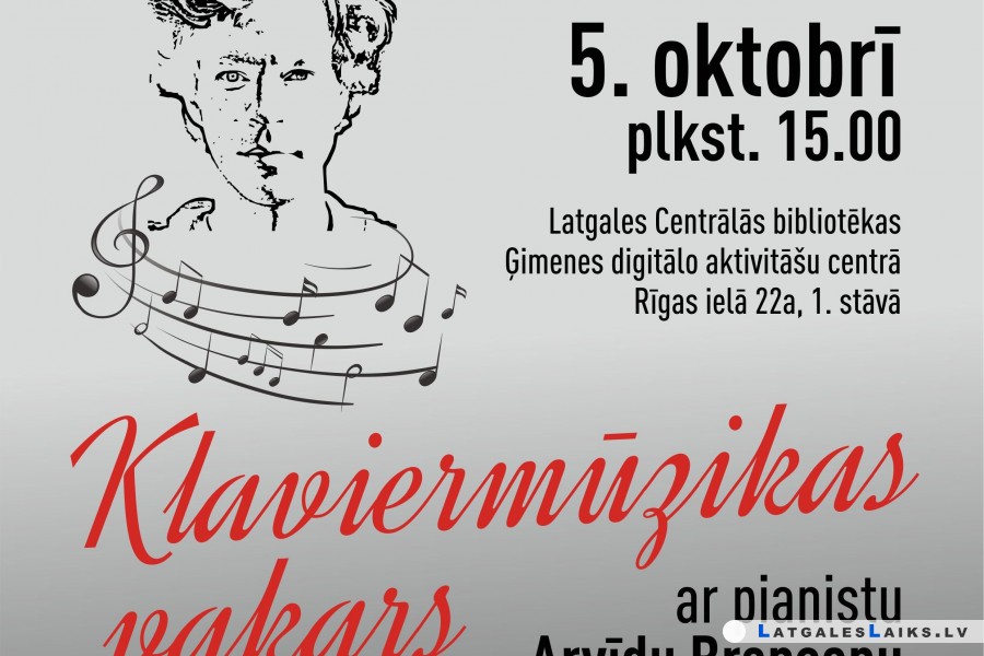 Klaviermūzikas vakars bibliotēkā