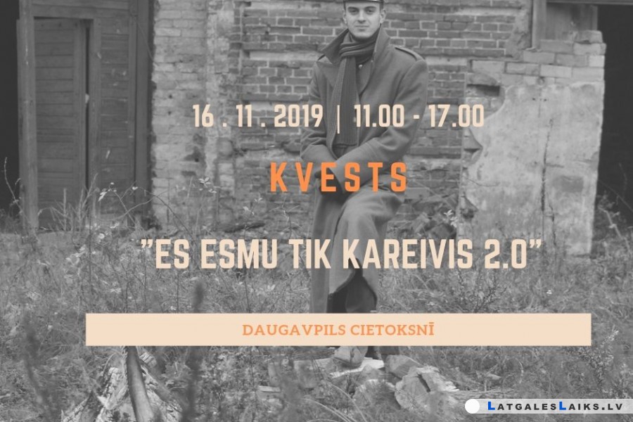Daugavpilī acina pieteikties kvestam “Es esmu tik kareivis 2.0”