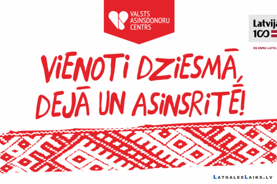 Asins ziedošanas izaicinājums “Vienoti dziesmā, dejā un asinsritē”