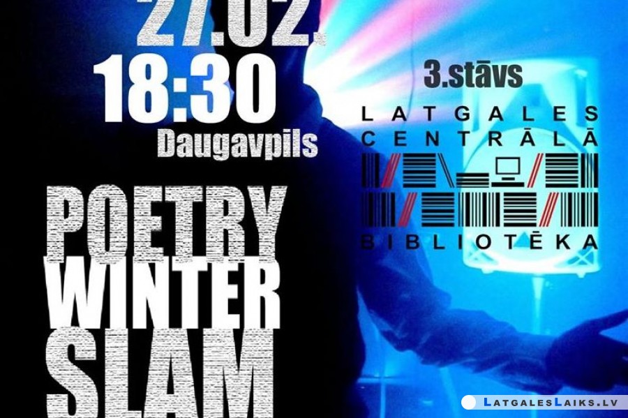 “Dzejas slams” Latgales Centrālajā bibliotēkā