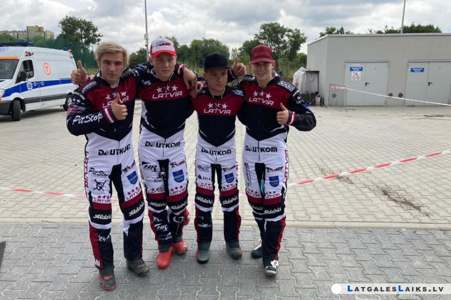 Latvijas junioru spīdveja izlasei – trešā vieta Eiropas čempionātā