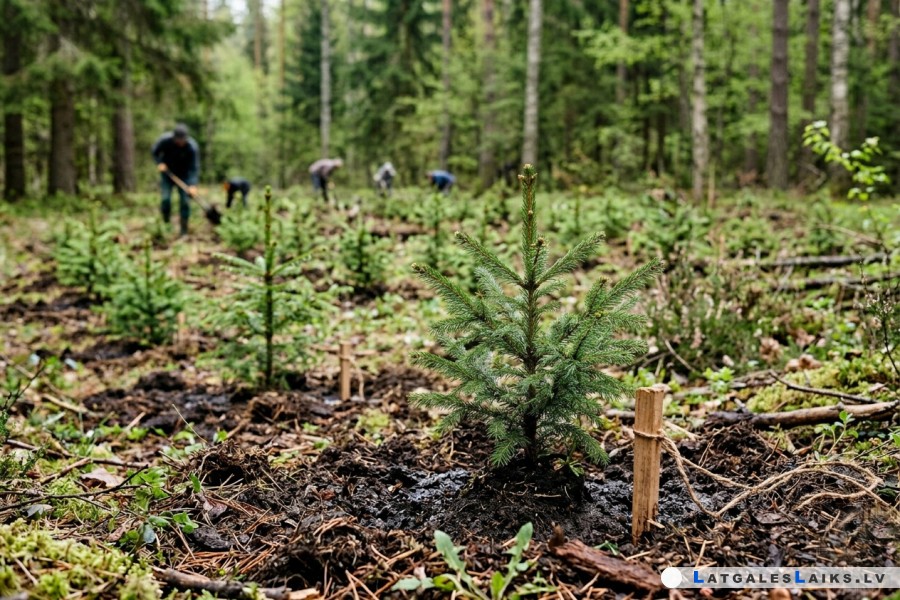В Аушдаугавском крае восстановлено четыре гектара леса